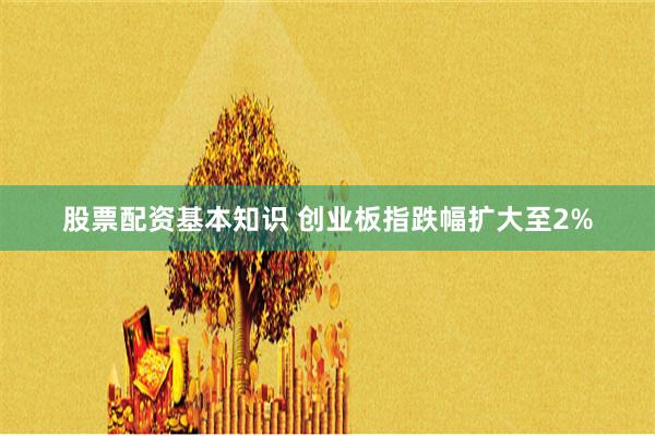 股票配资基本知识 创业板指跌幅扩大至2%