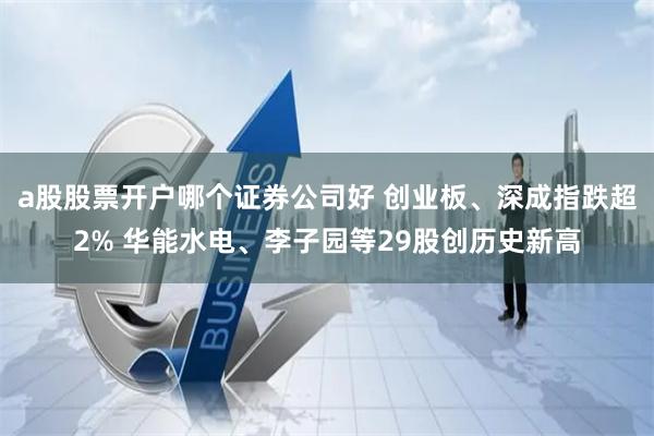 a股股票开户哪个证券公司好 创业板、深成指跌超2% 华能水电、李子园等29股创历史新高