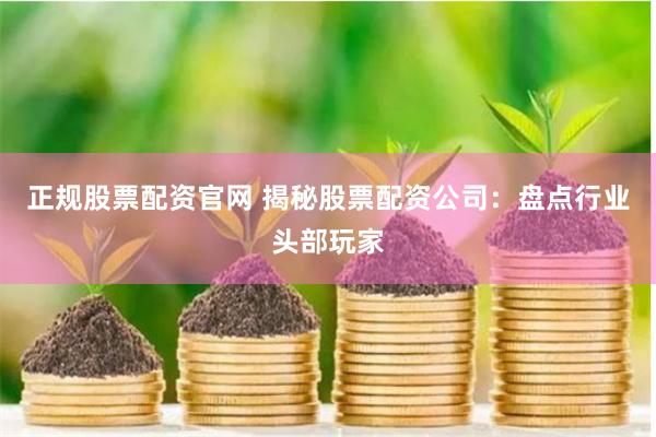 正规股票配资官网 揭秘股票配资公司:盘点行业头部玩家
