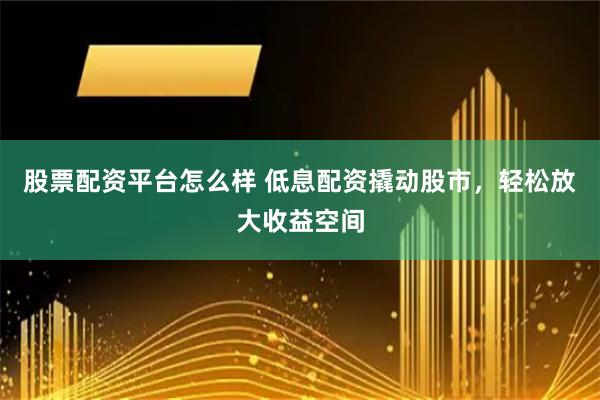 股票配资平台怎么样 低息配资撬动股市，轻松放大收益空间