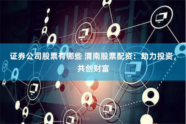 证券公司股票有哪些 渭南股票配资：助力投资，共创财富