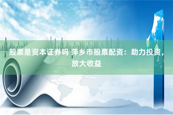 股票是资本证券吗 萍乡市股票配资：助力投资，放大收益