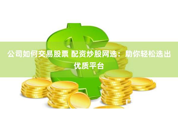 公司如何交易股票 配资炒股网选：助你轻松选出优质平台